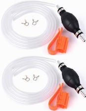 Gasoline Siphon Hose, 2 Kits Gas Oil Water Fuel Transfer Siphon Pump, Portabl...