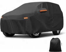 X AUTOHAUX Car Cover Outdoor Waterproof Sun Rain Snow Hail Protection with Left