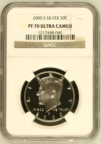 2000-S Silver Kennedy Half Dollar Proof NGC PF70 Ultra Cameo Really Nice