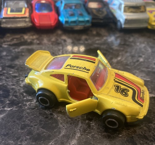 Vintage Majorette Porsche 911 Turbo # 209 1/57 Diecast Car Yellow #16 Rare Car - Picture 2 of 8