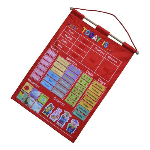 My Calendar Fabric Wall Hanging for Children Educational Toys