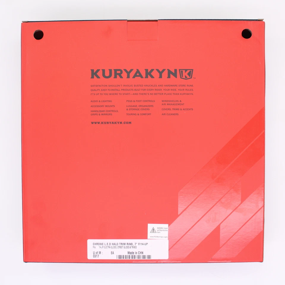 Kuryakyn Cromo 7" Faro LED Halo Borde Anillo Bisel Número de Pieza - 6917 Foto 2 de 4