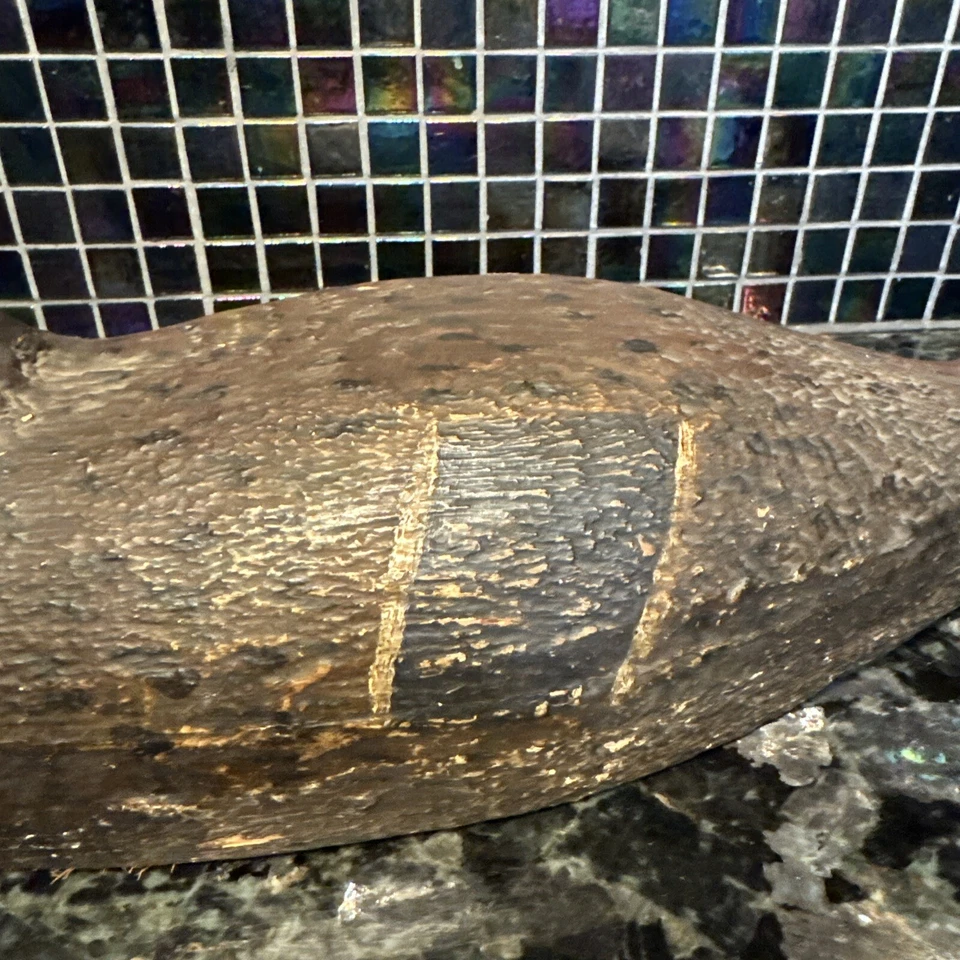 Señuelo de pato gallina mallarda de colección de 1930 original Pintura Pratt Decoy Co. Joliet Ill. Usado en Excelente Condición Foto 4 de 4