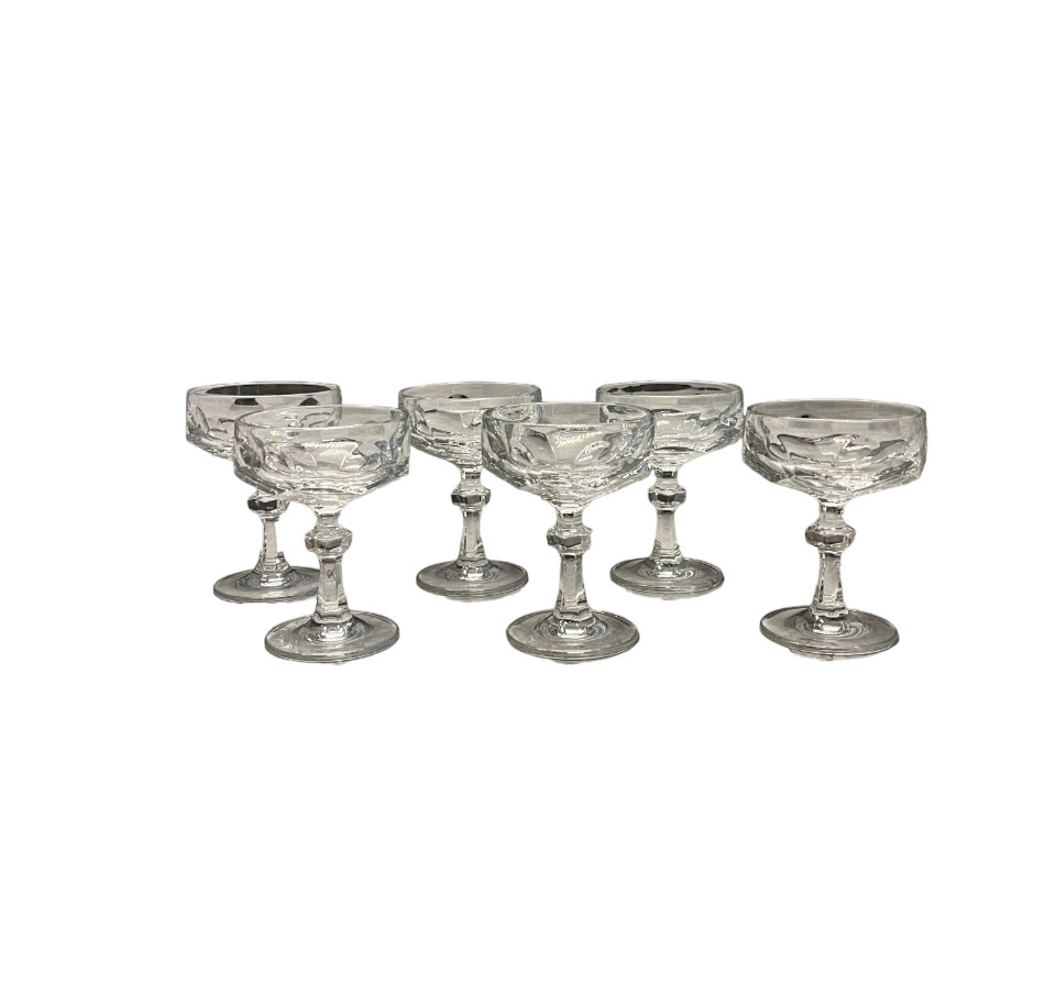 6 Stück Nachtmann "Alexandra" Sektschale Coktailgläser Sektglas H=10cm Ø=7cm