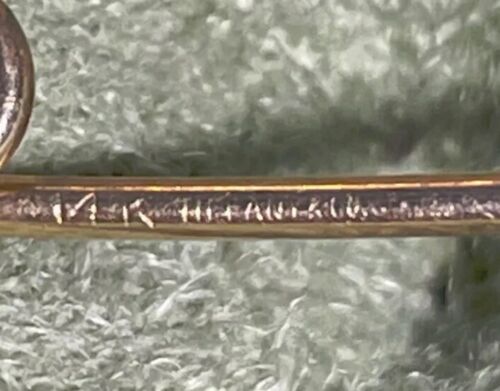 VINTAGE TIFFANY & CO Stunning SAFETY PIN 14KT Solid YELLOW GOLD - 1 & 3/4” LONG - Picture 6 of 6