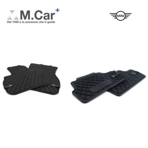 MINI Set Tappetini In Gomma Originali Per Tutte Le Stagioni - Anteriori Per Countryman F60, Nero