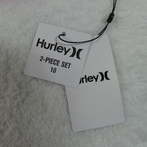 Hurley Swimsuit Girls 10 Pink Long Sleeve Rash Guard 2 Piece Bathing Suit UPF 50 - Picture 5 of 13