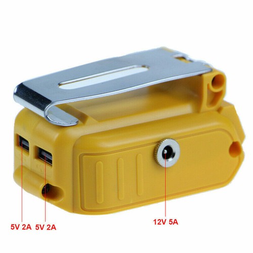 USB Power Source Adapter with DC12V 5A Output For Dewalt 18V/20V Li-Ion Battery - Picture 5 of 11