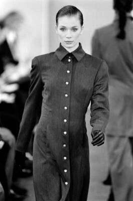 Angelika Kallio model in a Michael Kors fashion show 1993 Old Photo 3