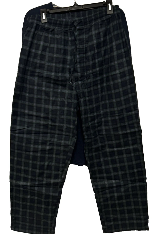 Alexander Del Rossa Men’s 2 Pc PJ Set, Blue, Large - Image 3 of 3