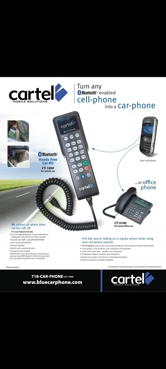 CARTEL Bluetooth Handsfree System CT-1000 Cartel Mobile Solutions no box