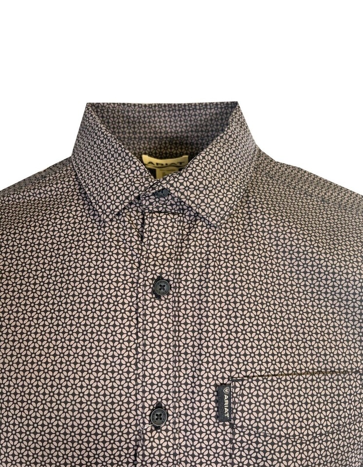 Men's Ariat Titus Fitted Shirt - Brown main image 0