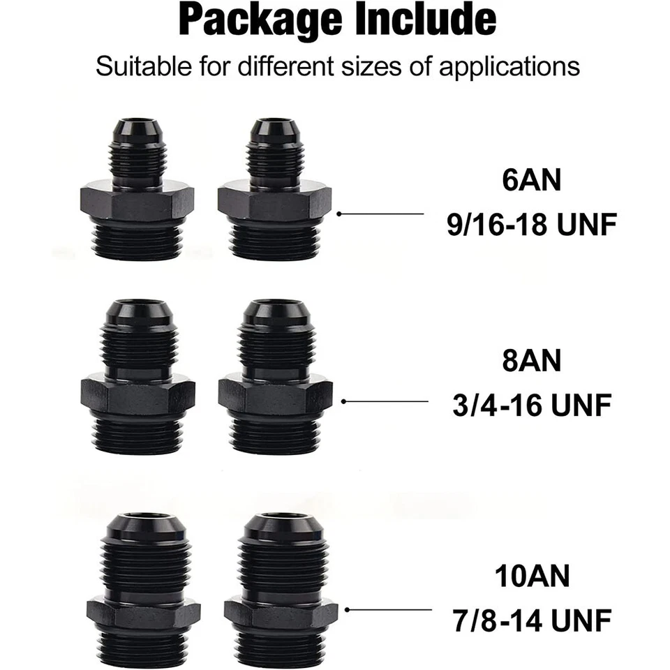High Flow Inline Fuel Filter 100 Micron Cleanable 6AN 8AN 10AN Adapter Universal - Image 3 of 4