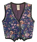 Gunne Sax by Jessica Size 7 Quilted Prairie Floral Cottage Core Vest Gunnies