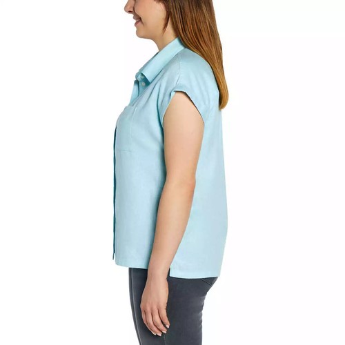 Orvis Women's Linen Blend Shirt NWT (S-XXL, Striped/Solid, Lightweight) - Picture 15 of 18