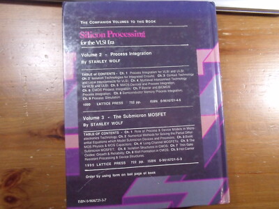 Silicon Processing for the Vlsi Era Volume 1 by Stanley Wolf