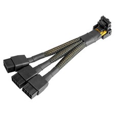 16Pin GPU Cable to 3X 8 Pin Pcie Extension - 16AWG PCIE 5.0 12VHPWR 600W 90 D...