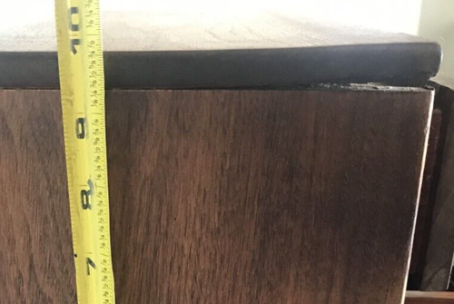 Vintage Massivholz Zeder/Eiche 3 Schubladen Schmuckkästchen USA NOFMA Nickey 15" Bx10Hx9T - Bild 15 von 16