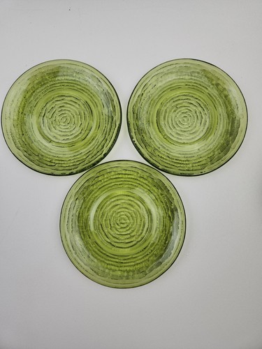 Vintage Anchor Hocking Soreno Avocado Green 2 Cups & 3 Saucers Excellent Cond - Picture 3 of 5