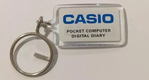 CASIO POCKET COMPUTER DIGITAL PC-KEYRING KEYCHAIN KEYCHAIN-KEYCHAIN-VINTAGE