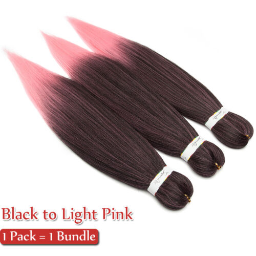 26" Real Long EZ Braid Hair Pre-Stretched Easy Box Braiding Blonde Red Curly End - Picture 20 of 22