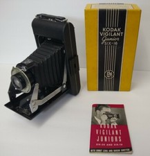 Kodak Vigilant Junior Six 16 Bellows Camera Vintage Original Box Manual Art Deco