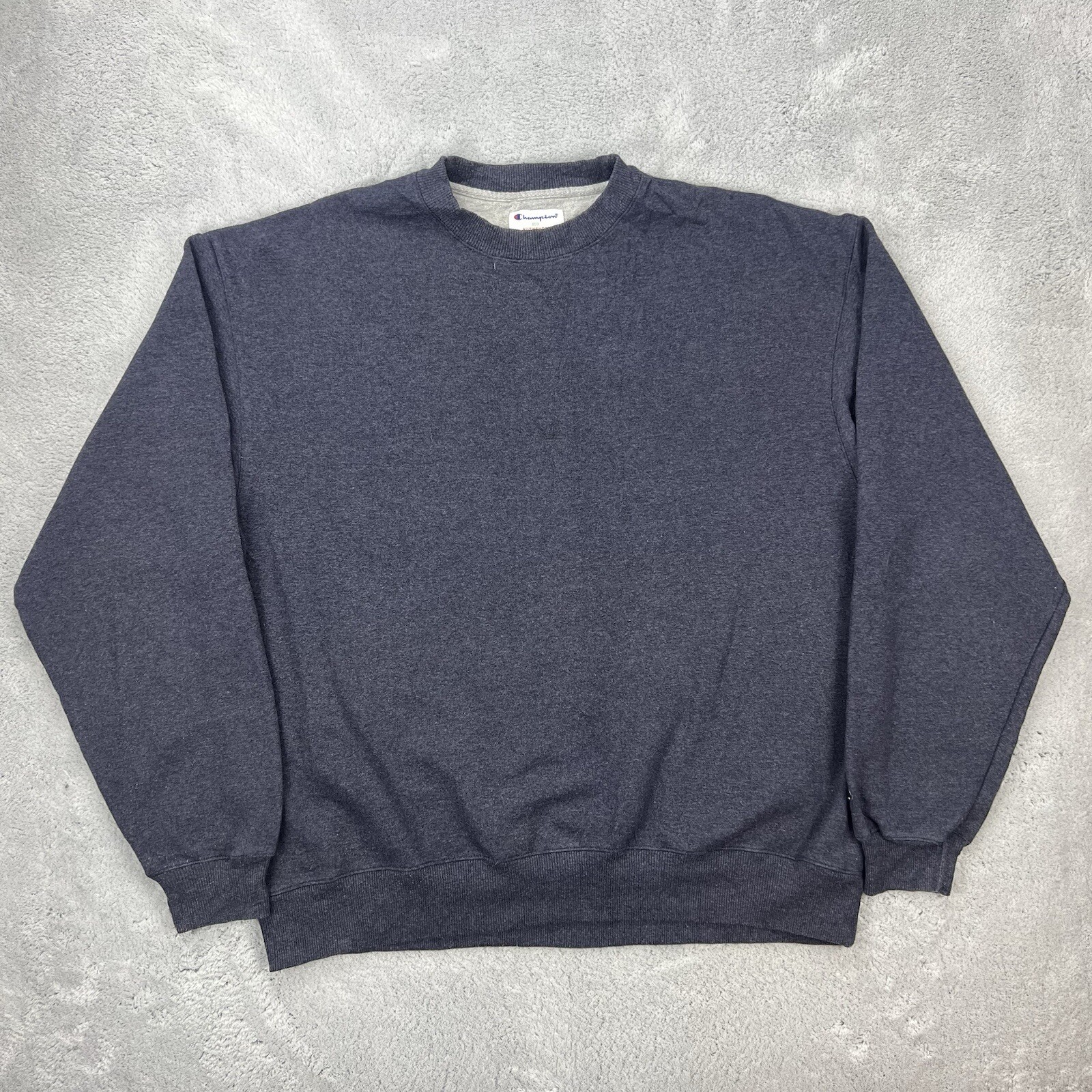 CHAMPION Herren Pullover Sweater Gr. XL blau Strickpullover Jumper Logo Vintage