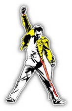 Freddie Mercury Car Bumper Sticker Decal - 3'', 5'', 6'' or 8''