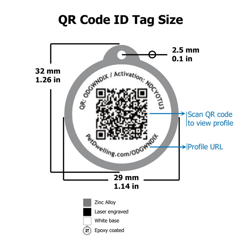 Pet Dwelling ESA Pet ID Tag with QR Code, Free Profile and Real-time Scan Alerts - Image 4 of 4