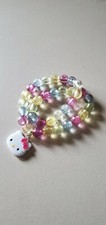 Hello kitty Pastel Beads-Stretch Bracelet-Acrylic-Charm-Sanrio-Authentic