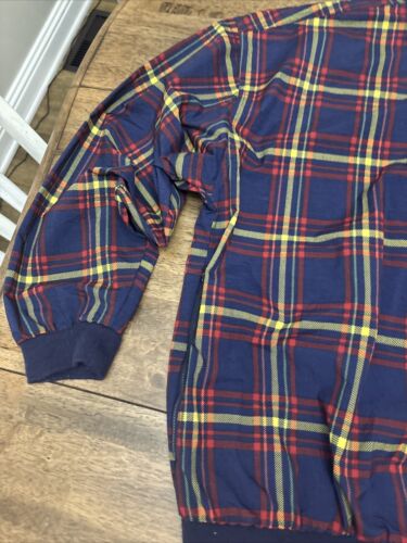 Vintage Izod Mens Golf Pullover Windbreaker Colorful Plaid Checker Light Jacket - Picture 5 of 8