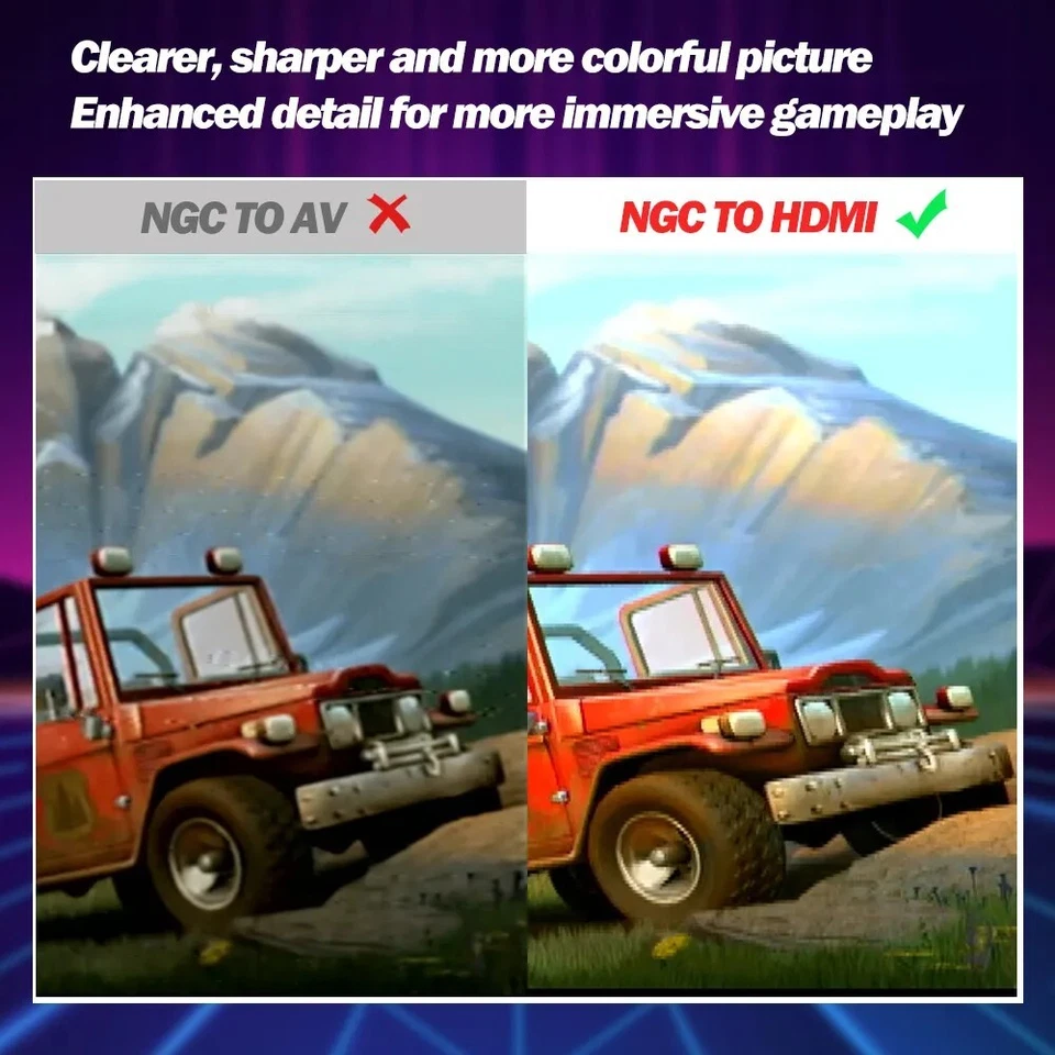 Nintendo GameCube HDMI Converter Adapter Upscaler TV Cable Official Console - Image 3 of 4