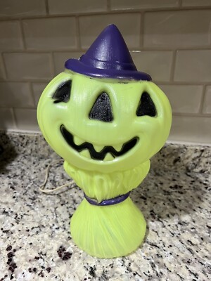 General Foam Plastics Neon Green Jack-o-Lantern Pumpkin Haystack
