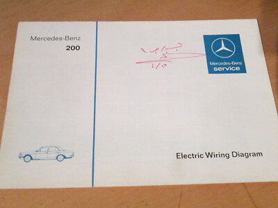 Mercedes Benz -- Electric Wiring Diagram - W 123 -- 200 - Org.Englische Ausgabe