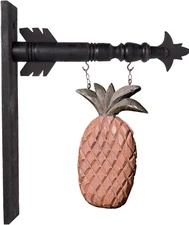 K&K Interiors B1700 12 Inch Brown Wood Pineapple Arrow Replacement, Peach