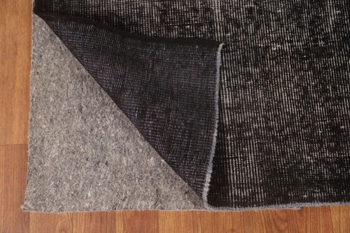Dark Brown Overdyed Anatolian Turkiah Distressed Handmade Living Room Rug 6'x9' - Picture 10 of 12