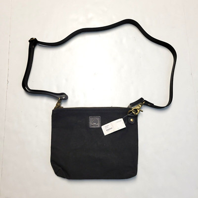 $120 New URBAN TRAVELWARE Black Canvas 11x9 Shoulder Bag CrossBody Strap NWT