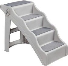 Foldable Non-Slip Pet Stairs, 14.6'' W x 22.75'' D x 19.5'' H, Grey