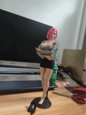 1/6 Female Soldier Clothes Ice Silk Shirt+Skirt Model for 12''Big Boobs Tbl ph