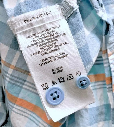 Camicia Columbia uomo taglia S Rapid Rivers II manica corta con bottoni blu a quadri - Foto 6 di 8
