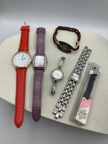 Vintage Modern Watch Lot 6 Items/ Japan Mov & China Made Band/ Quartz Crystal