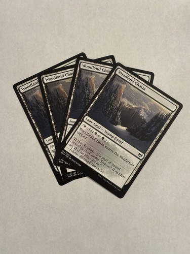 MTG Woodland Chasm x4 Kaldheim Playset Magic the Gathering 4x Play Set KHM