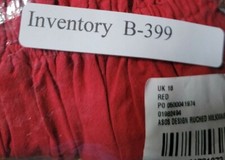 Asos For Women ASOS DESIGN Ruched Milkmaid Beach Dress In Red US Size 14 New    