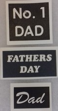10 - 400 Fathers Day word mix stencils for etching glass (3 designs)  No. 1 dad