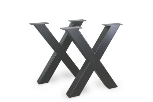 2x TISCHBEINE TISCHGESTELL TISCHKUFEN METALL STAHL TISCHFÜßE INDUSTRIAL XP - Bild 30 von 65