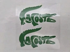 Two Lacoste Logo Iron On Decal / FREE SHIPPING in the US DIY