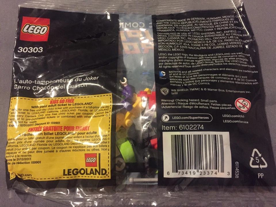 LEGO 30303 DC супер героев Джокер бампер автомобиля полиэтиленовый пакет Джокер минифигурка - Изображение 2 из 2