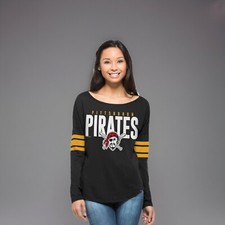 Womens Ladies Medium 47 Brand Pittsburgh Pirates Courtside Tee Shirt