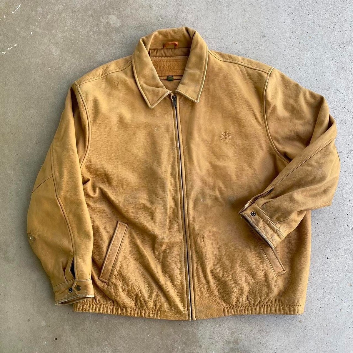 Vintage Timberland heavy Leather zip up work jacket. New Vintage Timberland heavy Leather zip up work jacket. New