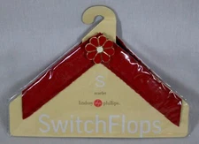 LINDSAY PHILLIPS SWITCH FLOPS RED "SCARLET" STRAPS FOR FLIP-FLOPS SIZE S NEW